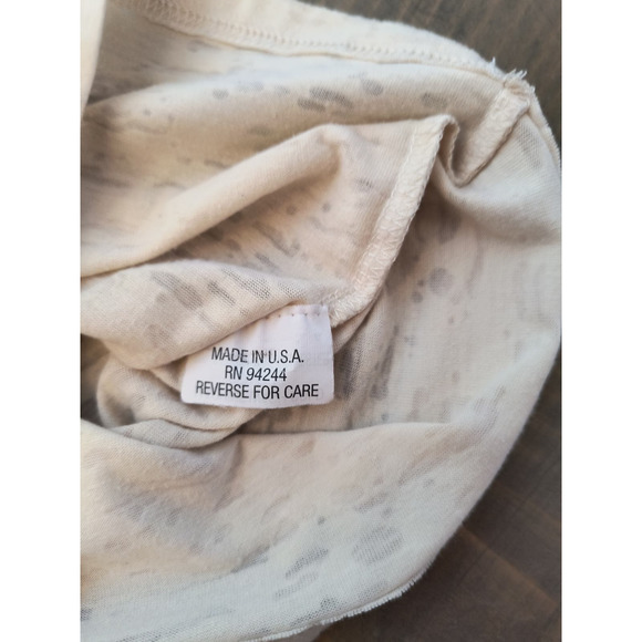 Sea Salt 3/4 Sleeve Tee Women's Size M Ivory Embellished Burnout Jersey Knit Top - Picture 9 of 11